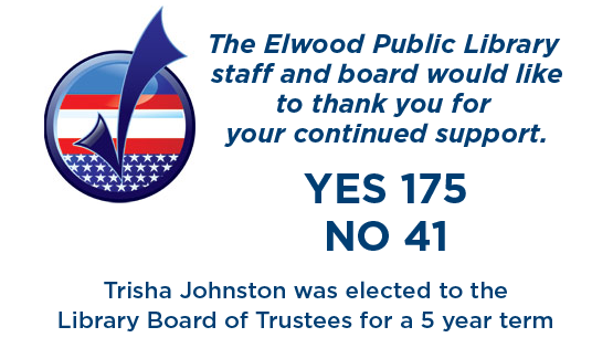 Elwood Public Library - budget vote thank you